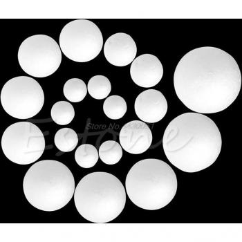 Polystyrol-Schmuckbälle für Weihnachten & Hochzeiten – 10 Stück, 20‑80 mm