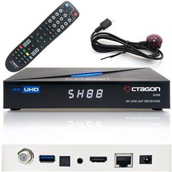 Octagon SX88 HDMI USB Kartenleser H.265 Stalker IPTV Multistream Receiver Schwarz