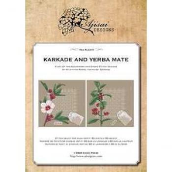 Tea plants. Karkade and yerba mate. Cross stitch and blackwork designs. Ediz. a colori