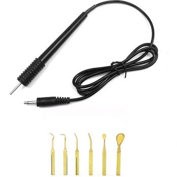 Stéthoscope dentaire électrique – Stylo à cire, lames de cisaille, stylet et 2 pointes, noir