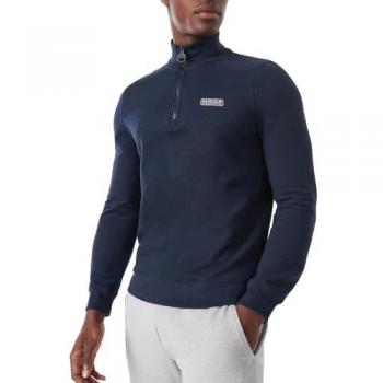 Sudadera Barbour International Essential con Cremallera a Medio Largo Azul Marino