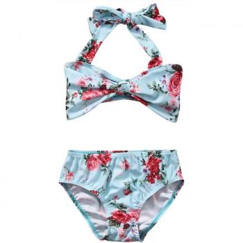Traje de baño 1-6 años con estampado tropical