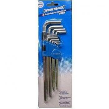 Juego de llaves de allen en L Silverline 589679 con estuche, en pulgadas