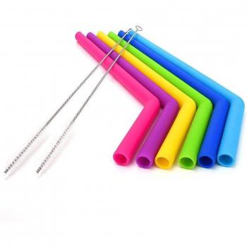 Accesorios para Bar, Juego de Pajitas Reutilizables con Cepillo de Limpieza