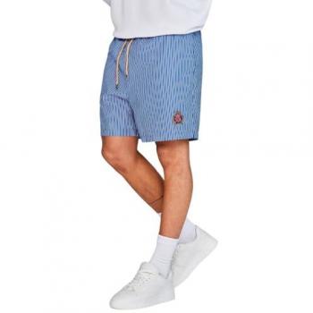 Pantaloni Corti Striped Blue.White S Uomo
