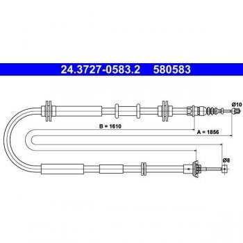 ATE Handbrake Cable 24.3727-0583.2
