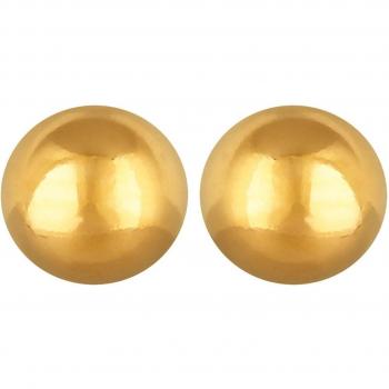 Pendientes “Bolas” 7 mm en Acero Dorado – Les Trésors De Lily