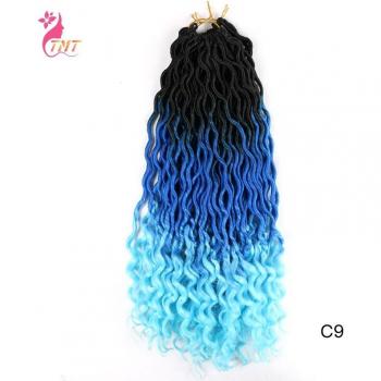 Cheveux faux locs bouclés avec extrémités crochet