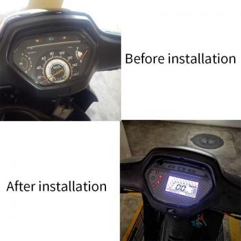 Digital LCD Speedometer with 7 Colors for Honda Wave 100