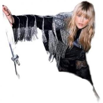 Warehouse Women's Premium Velvet Hand Embellished Sequin Fringe Jacket