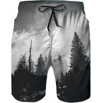 Loveturnal Herren-Wald-Surf Badehose 3D Print