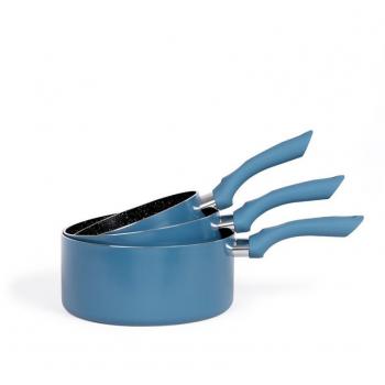 Set de 3 casseroles Livoo MEN125BS aspect pierre 16/18/20 cm