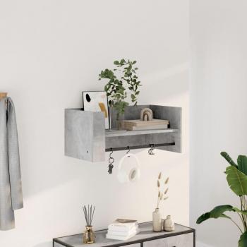 Concrete Grey Wall Shelf (70.5x35x30.5 cm) Engineered Wood (vidaXL)