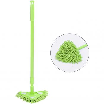 Retractable Microfiber Mop with Chenille Cleaning Pad