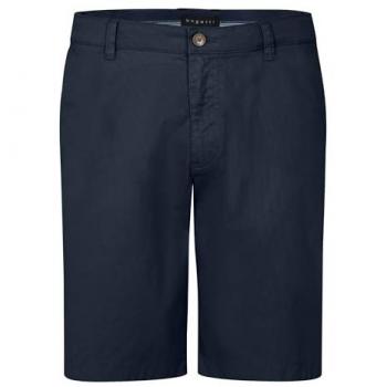 Regular Fit Chino-Shorts mit Gürtelschlaufen Modell 'Flat' in Marine, Größe 52