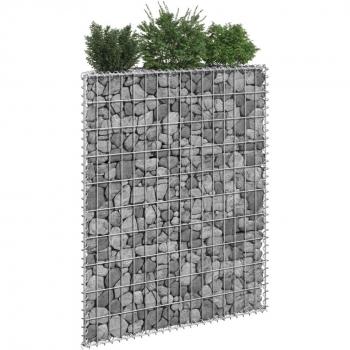 VidaXL Trapezium Gabion Raised Bed Galvanized Steel 31.5x7.9x39.4