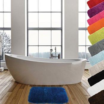 Bleu Marine Tapis Bain Microfibre MSV 50x70 cm