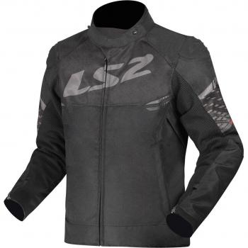 LS2 Apex Impermeabile Giacca Moto Nero/Grigio 2XL