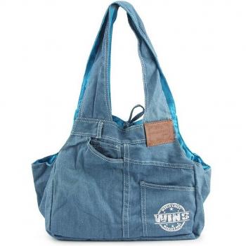 Denim Dog and Cat Carrying Bag