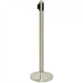 Colonnina Segnapercorso Securit Acciaio Nastro Retrattile 2,1 m Nero