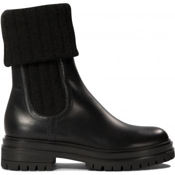 Chelsea Boots – Female, Black, Italian Leather Knit, Size 6 (US)