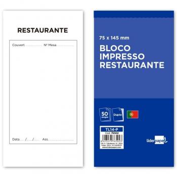 Bloco de Comanda Líderpapel 145x75 mm Original e Cópia