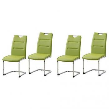 HTI-Living Schwingstuhl DannyC PU Grün (4er Set)