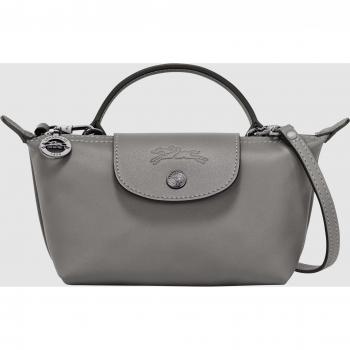 Longchamp Handbag: Grey One‑Size Elegant Top Handle Bag