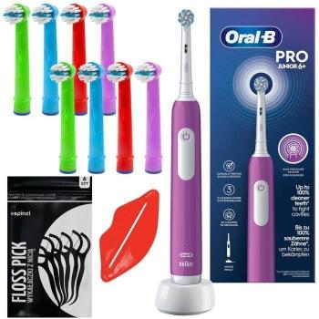 Zahnbürste für Kinder Oral-B Junior Pro Violett + 8 Ersatzbürsten EB-10A