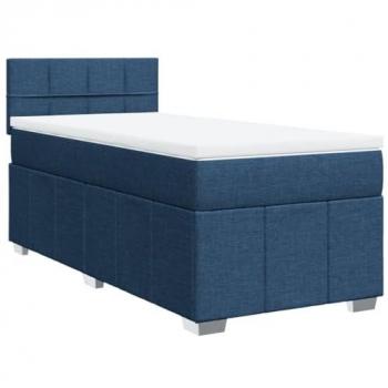 VidaXL Modernes Bett Boxspringbett mit Matratze 90x200 cm Blau