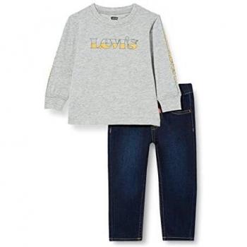 Levi's Kids Completo Grigio, T-shirt e Bottom Denim