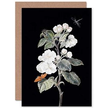Artery8 Black Apple Blossom Greeting Card Duo