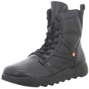 Softinos Damen Leder Stiefelette mit flachem Absatz