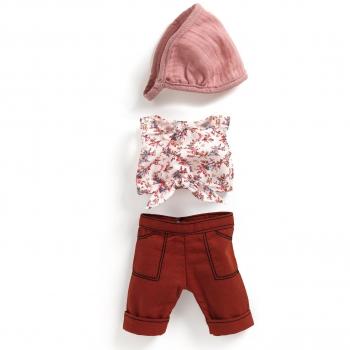 Pomea Lovely Burgundy Kinderkleidungsset (32 cm) – Hose, Top, Tuch