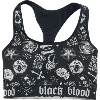Bikini top Black Blood – Reggiseno donna nero con simboli occulti