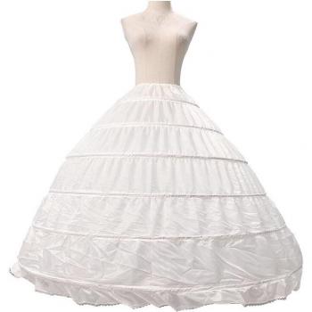 Falda de boda enagua 6 capas talla grande con anillo de acero