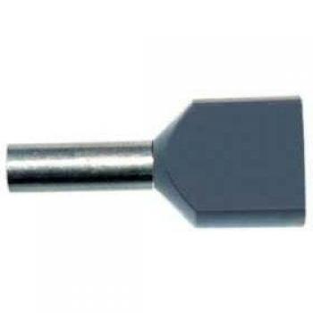 White Double Wire End Sleeves 2x0.50mm²/8mm