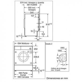 Lavadora Bosch Integrable WIW28302ES 8.0kg. 1400 rpm | Clase C