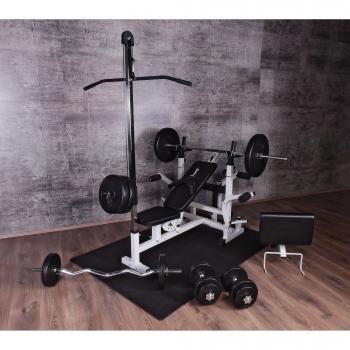 46-Piece Weight Bench Set with Dumbbells and Accessories