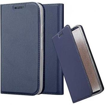 Capa Protectora Libro Moto G4 Play azul profundo, soporte y tarjetero incluido