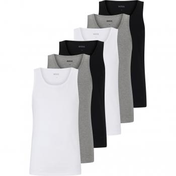 BOSS Herren Unterhemde 6er-Set – Klassisches Design in Bunt