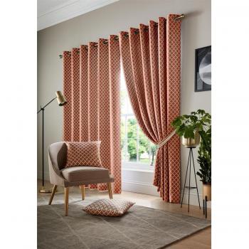 Wold Jacquard Eyelet Ring Top Curtains