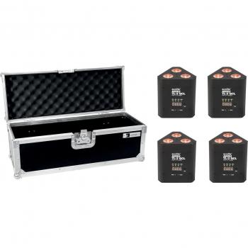 Eurolite 4er AKKU TL-3 QCL RGB+UV Trusslight Set mit Tragetasche
