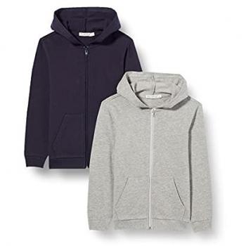 Giacca Minymo in felpa color navy/grigio sfumato – duplice