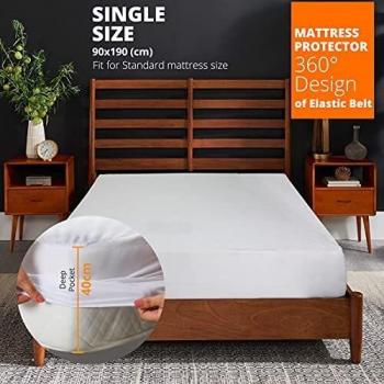 Bedlix Extra Deep Waterproof Mattress Protector for Single Bed