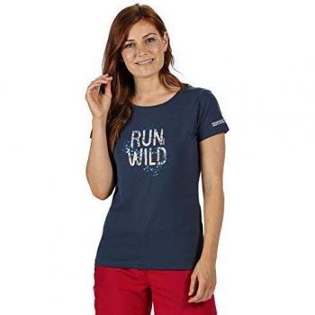 T-Shirt technique à manches courtes 100% coton respirant avec imprimé pour femme