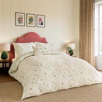 Sanderson Options Summer Harvest Super King Duvet Cover Set, colors Ochre and Mist