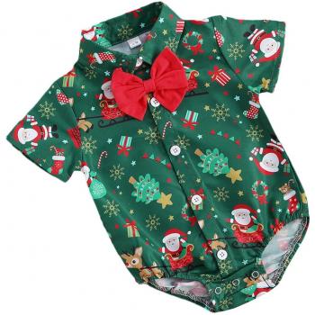 Baby Boy Christmas Clothes with Turn-down Collar