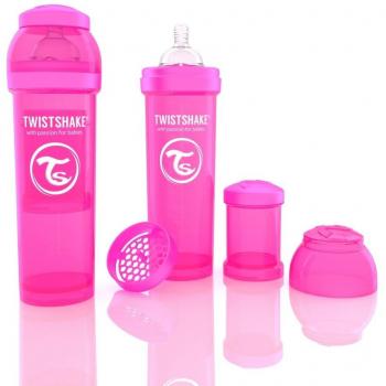 Biberón Twistshake Anti-cólico 11oz Rosa Neon