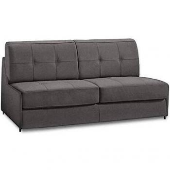 Canapé-lit Compact DENSO 2‑3 Places – Microfibre Taupe 18 cm Matelas